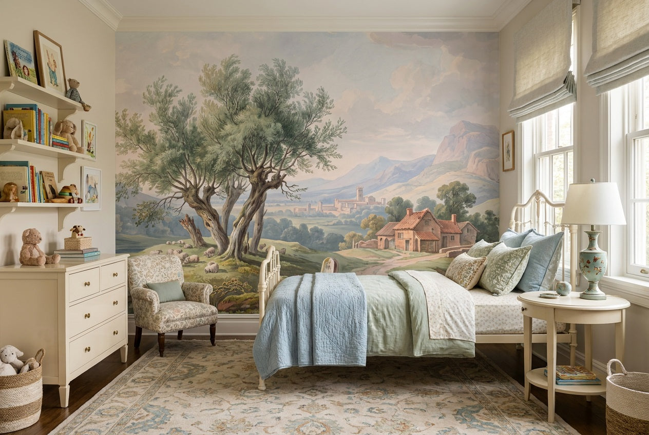 Sage Lakeside Village Wallpaper Mural - 5