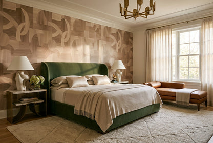 Tan Woodgrain Wallpaper Mural view 4