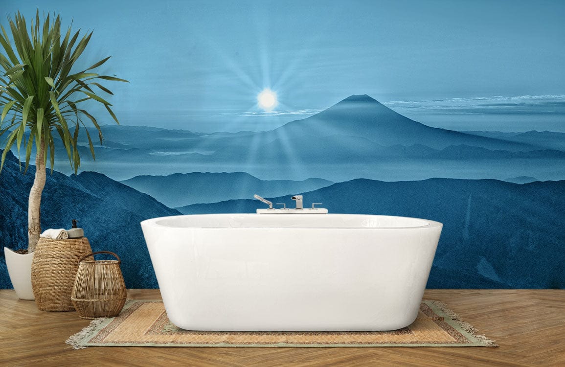 Serene Mountain Sunrise Landscape Wall Mural