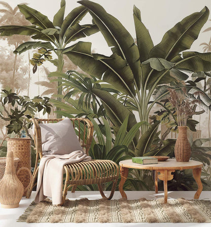 Tropical Jungle Vintage Murale
