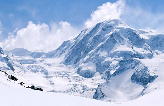 Serene Snowy Mountain Peak Mural Wallpaper