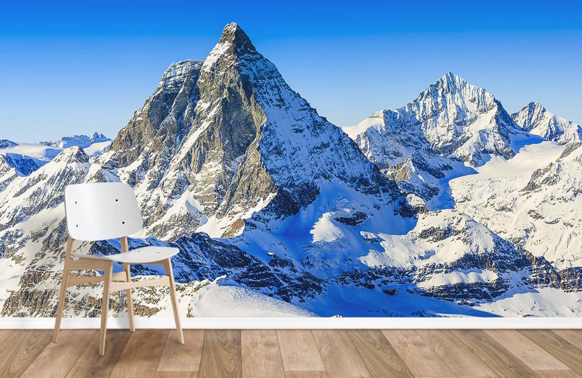 Majestic Alpine Peak Landscape Mural Wallpaper