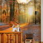 Autumn Forest Sunshine Landscape Mural Wallpaper