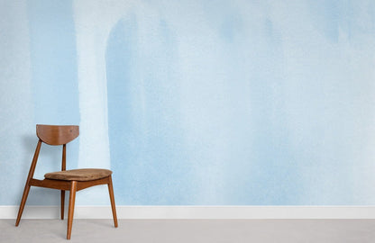 Soft Blue Watercolour effect Mural wallpaper for room decor