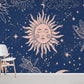 Wallpaper with the Solar System and Pastel Planets for Home Decoration