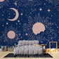 Celestial Navy Blue Mural Wallpaper