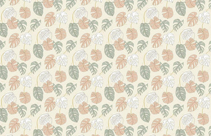 Creating a Palm Leaves wallpaper mural by splicing together different sections.