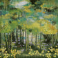 Emerald Green Forest Illustrated Mural Wallpaper