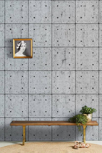 wallpaper mural of a bizarre dot on a brick wall