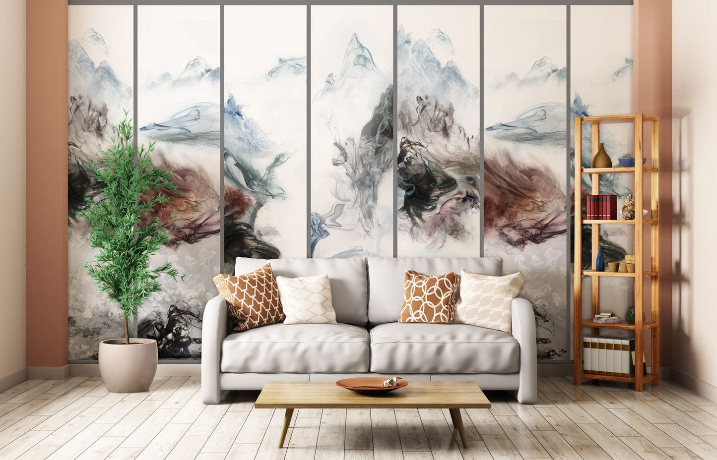 Abstract Smoke Art Wall Mural