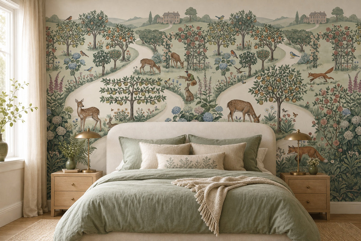 Country Estate Wildlife Garden Wallpaper Mural - 4