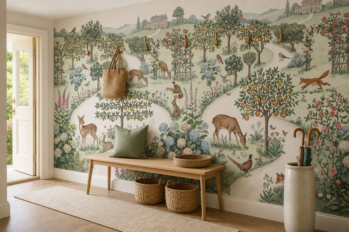 Country Estate Wildlife Garden Wallpaper Mural - 5