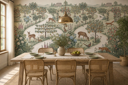 Country Estate Wildlife Garden Wallpaper Mural - 3