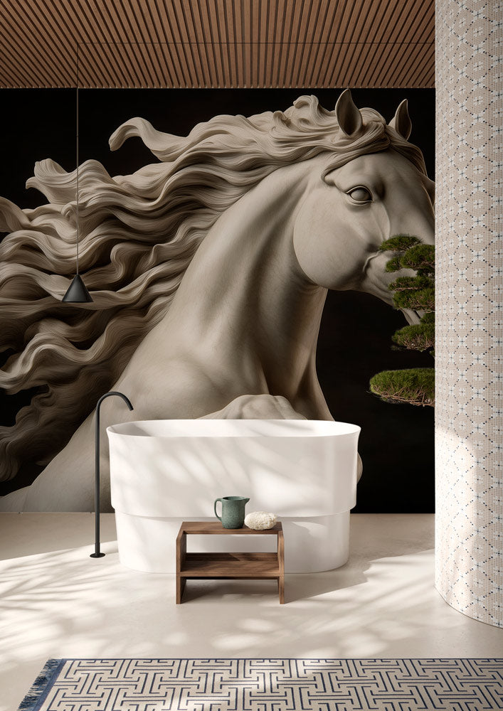 Storm-Charged Stallion Mural Wallpaper