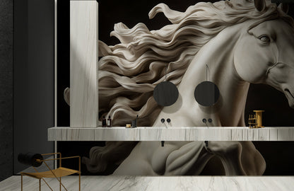 Storm-Charged Stallion Mural Wallpaper