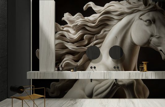 Storm-Charged Stallion Mural Wallpaper