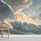 Sunset Clouds Painting Wallpaper Room