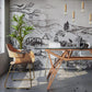 Nature Landscape Sketch Mural Wallpaper