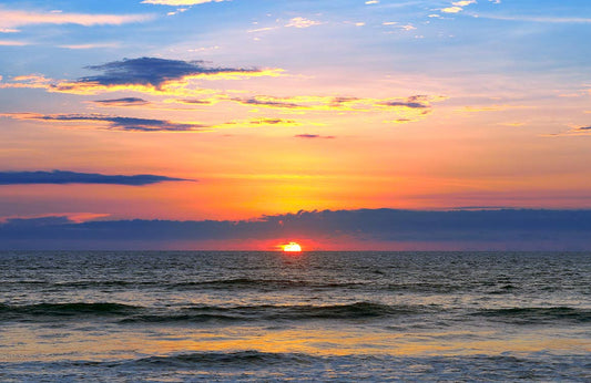 Papier Peint Panoramique Coucher de Soleil sur l'Océan