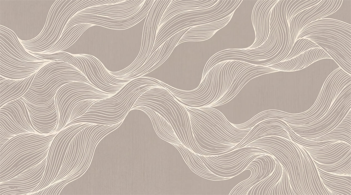 Taupe Lines Wallpaper Mural artwork