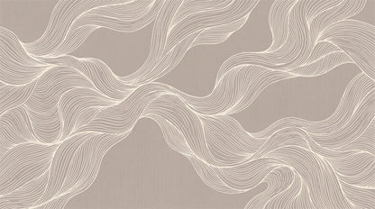 Taupe Lines Wallpaper Mural artwork