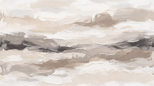 Taupe Waves Wallpaper Mural artwork