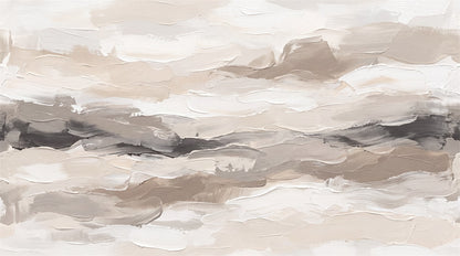 Taupe Waves Wallpaper Mural artwork