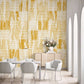 Modern Gold Herringbone Yellow Mural Wallpaper