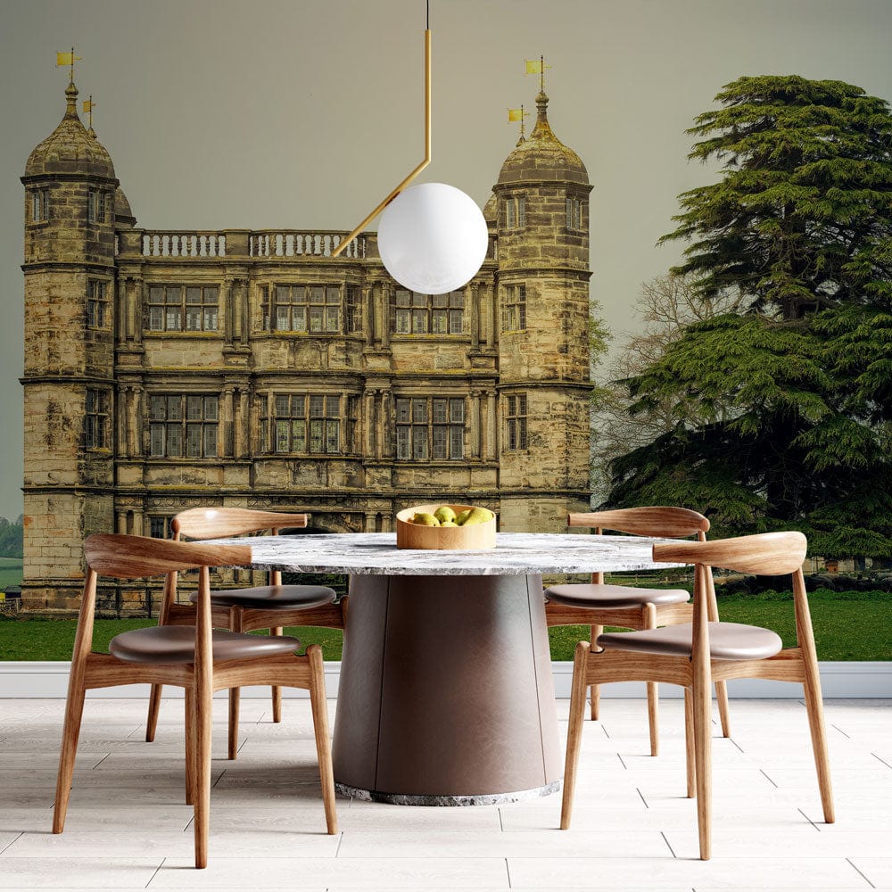 Tixall Gatehouse Landscape Wallpaper Mural for Use as D��cor in the Dining Room