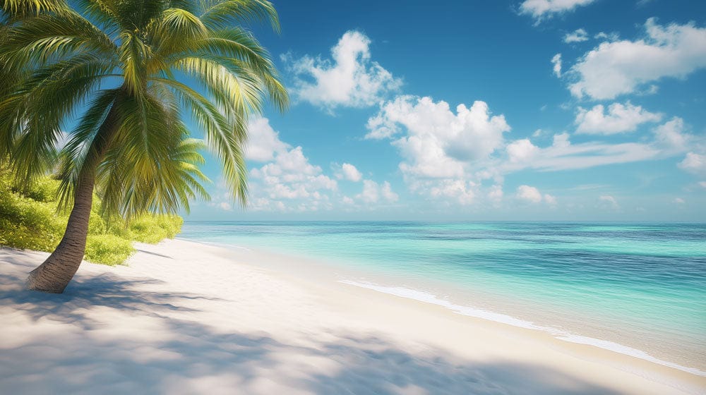 Tropical Palm Paradise Mural Wallpaper