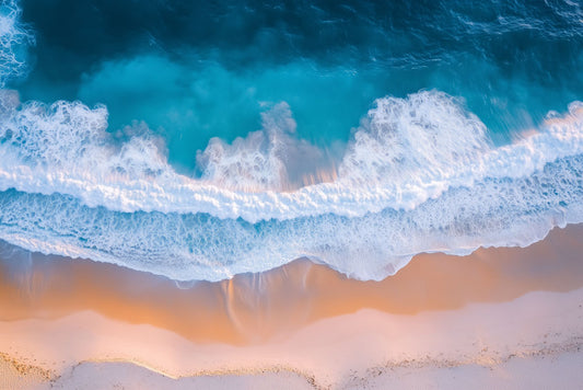 Turquoise Wave Horizon Mural Wallpaper