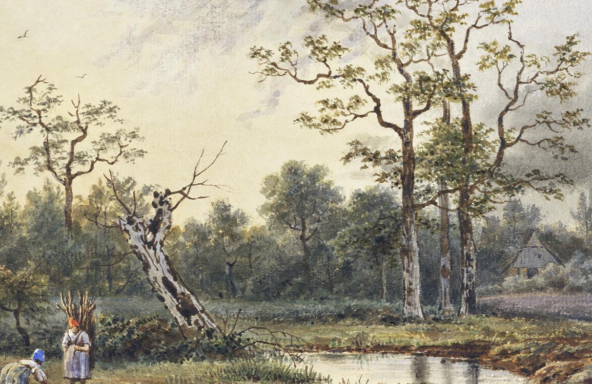 Vintage nautische Vogelillustration Wandtapete