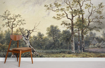 Vintage nautische Vogelillustration Wandtapete