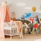 Whimsical Woodland Animals Kids Mural Wallpaper