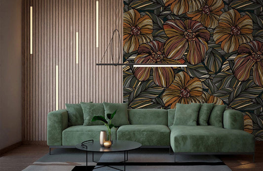 Botanical Floral Vintage Mural Wallpaper