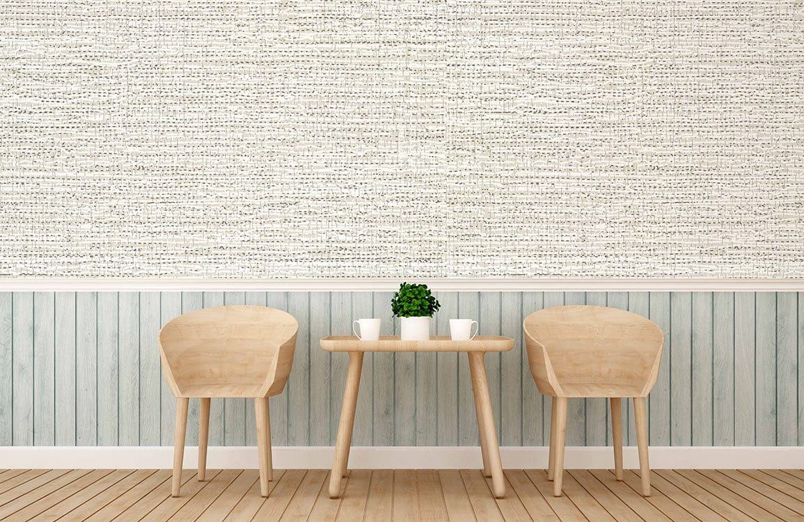 Neutral Textured Linen Mural Wallpaper