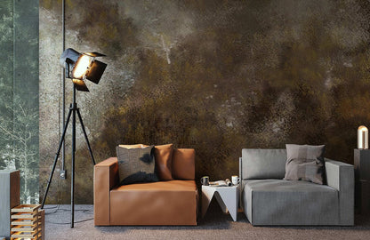 Funked Cement Wall is an industrial wallpaper mural that may be used to decorate a living room.