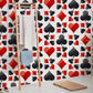 Modern Geometric Card Suits Wallpaper Mural