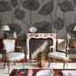 custom wallpaper mural for living room, dark lotus wallpaper