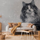 Constellation Cat Grey Mural Wallpaper