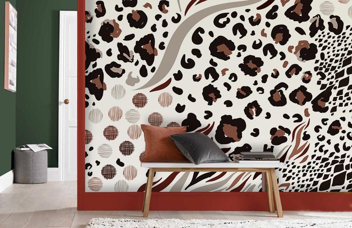 Abstract Animal Print Chic Mural Wallpaper