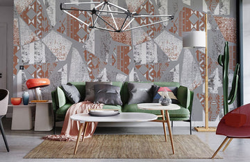 Geometric Abstract Art Deco Wallpaper Mural