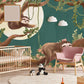 The ideal decoration for a child's bedroom would be a mural depicting sloths having fun in the trees at night.