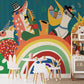 Colorful Animal Band Kids Mural Wallpaper