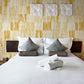 Modern Gold Herringbone Yellow Mural Wallpaper