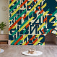 Mixed Letters pattern colorful wallpaper mural for room