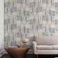 Abstract Blue Beige Geometric Mural Wallpaper