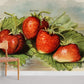 Vintage Botanical Strawberry Mural Wallpaper