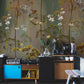 Cafe Bar wallpaper mural featuring antique flowers