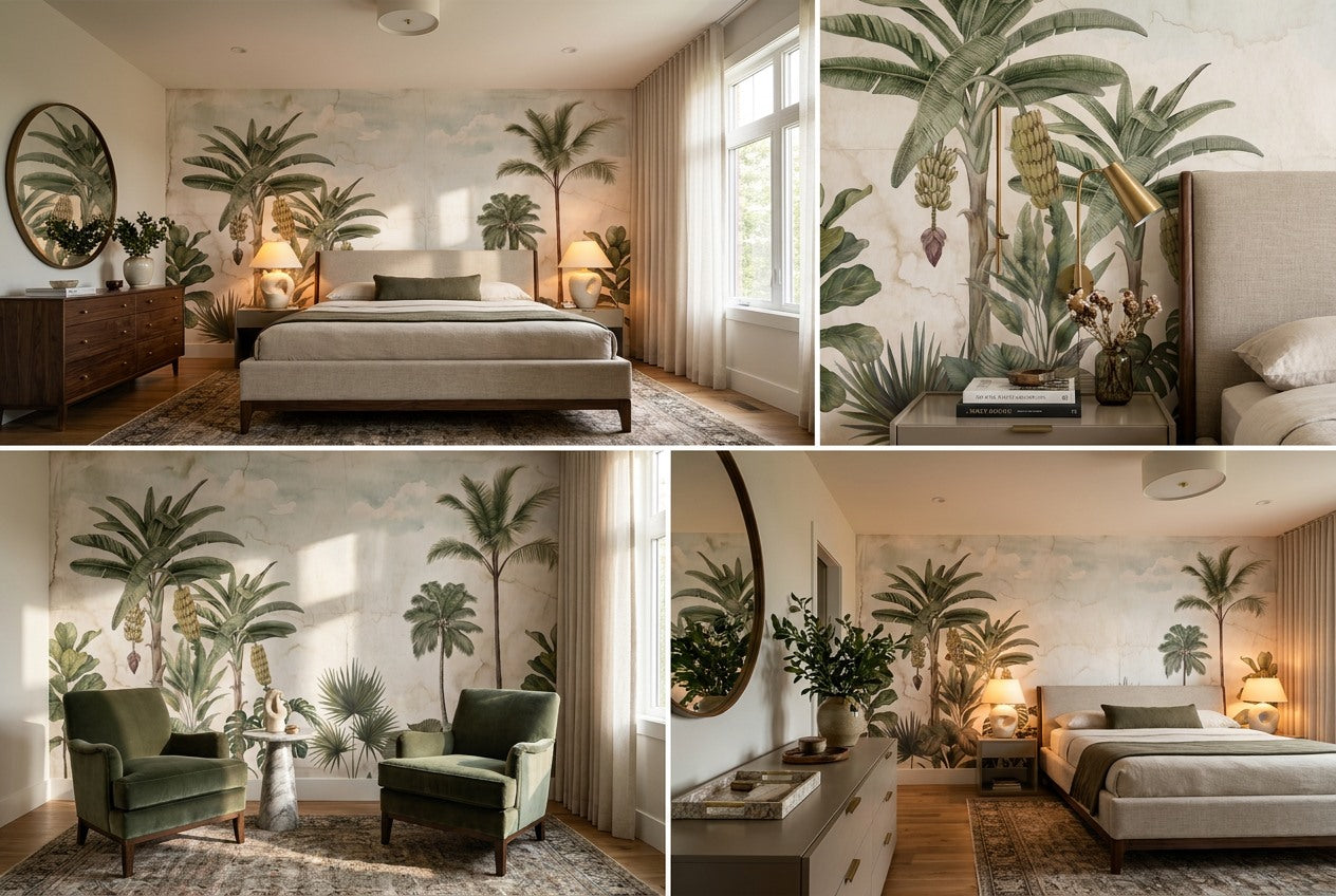 Sage Palm Antique Jungle Wallpaper Mural
